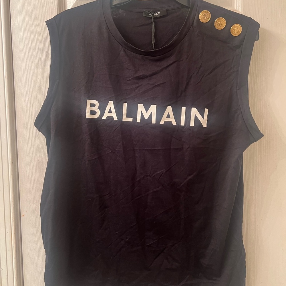 Balmin Black Tank Top Size M